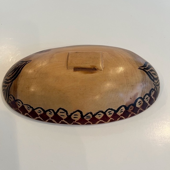 Small African Handmade Wooden Bowl - Picture 5 of 12